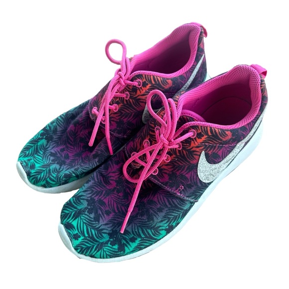 NIKE ROSHE RUN FLORAL PRINT MULTI-COLOR WOMENS 6 - Picture 2 of 11